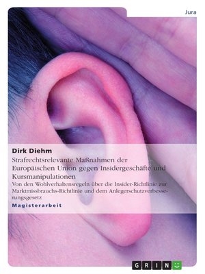 cover image of Strafrechtsrelevante Maßnahmen der Europäischen Union gegen Insidergeschäfte und Kursmanipulationen